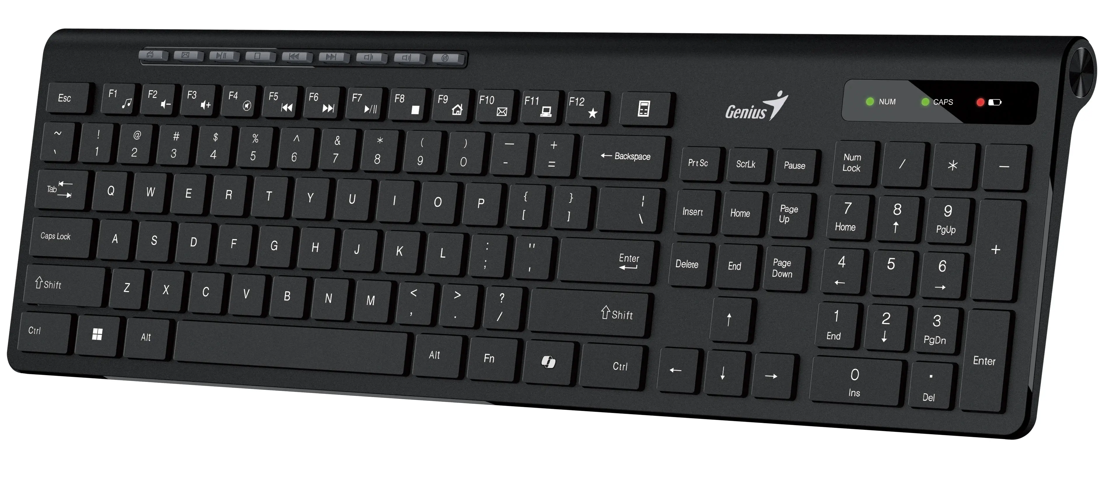 Genius клавиатура кирилизирана безжична Wireless Slim Keyboard SlimStar 7230 Black - AI, BG, 2.4Ghz