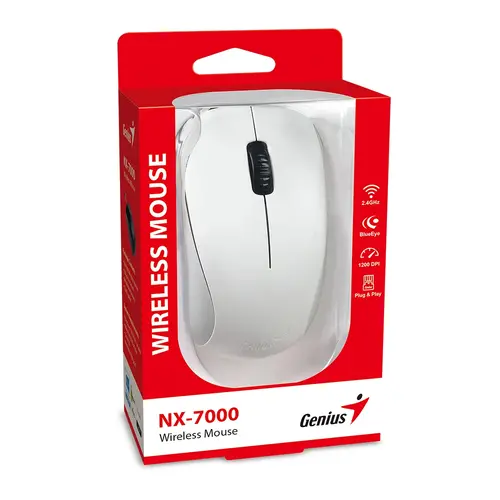 Genius безжична мишка Wireless Mouse - NX-7000 White - 2.4GHz - image 5