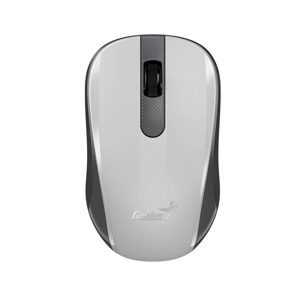 Genius безжина безшумна мишка Wireless Silent Mouse - NX-8008S White+Gray - Silent, 2.4GHz - image 1