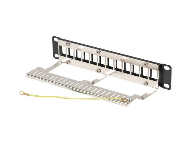 Пач панел, Lanberg patch panel blank 12 port 1U 10" ftp for keystone modules black v2 - image 4