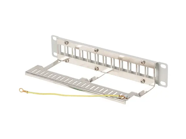 Пач панел, Lanberg patch panel blank 12 port 1U 10" ftp for keystone modules grey v2 - image 4