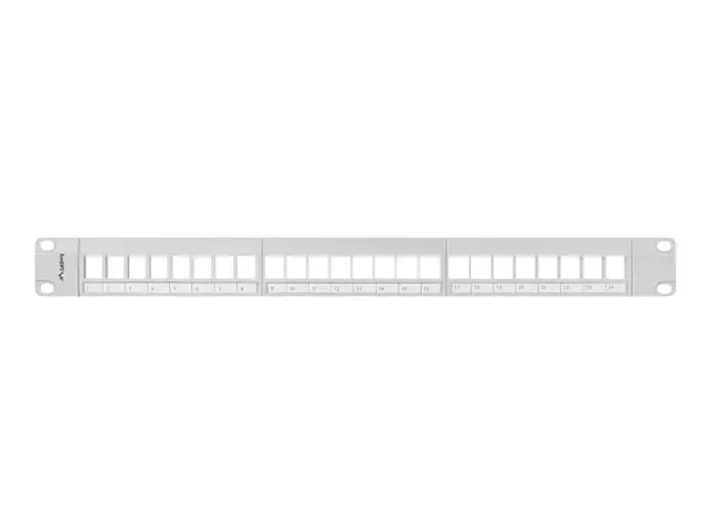 Пач панел, Lanberg patch panel blank 24 port 1U for keystone modules gray - image 1