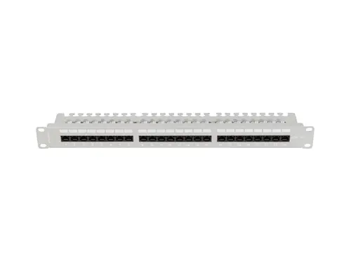 Пач панел, Lanberg patch panel 24 port 1U 19" CAT.5e utp with cable organizer grey - image 3
