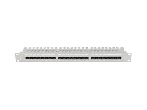 Пач панел, Lanberg patch panel 24 port 1U 19" CAT.6 utp with cable organizer grey - image 4