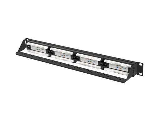 Пач панел, Lanberg patch panel 24 port 1U 19" CAT.6a utp black - image 2