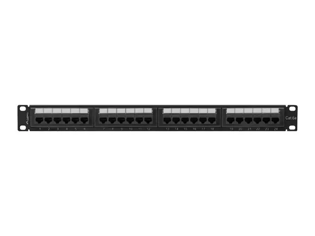 Пач панел, Lanberg patch panel 24 port 1U 19" CAT.6a utp black - image 3