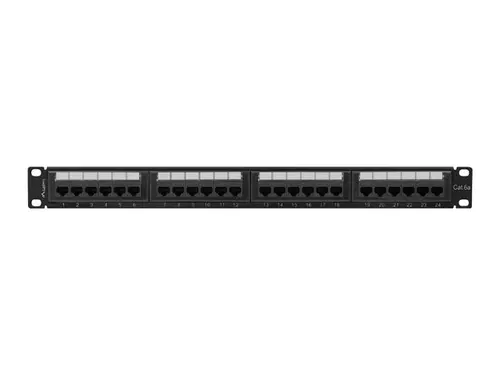 Пач панел, Lanberg patch panel 24 port 1U 19" CAT.6a utp black - image 3