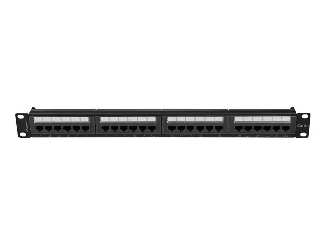 Пач панел, Lanberg patch panel 24 port 1U 19" CAT.6a utp black - image 4