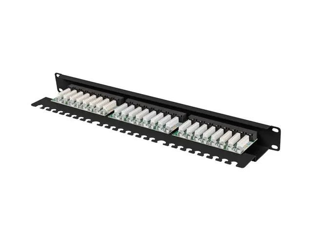 Пач панел, Lanberg patch panel 24 port 1U 19" CAT.6a utp with cable organizer black - image 3