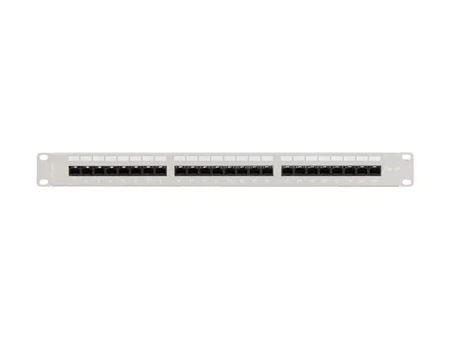 Пач панел, Lanberg patch panel 24 port 1U 19" CAT.6a utp with cable organizer grey - image 4
