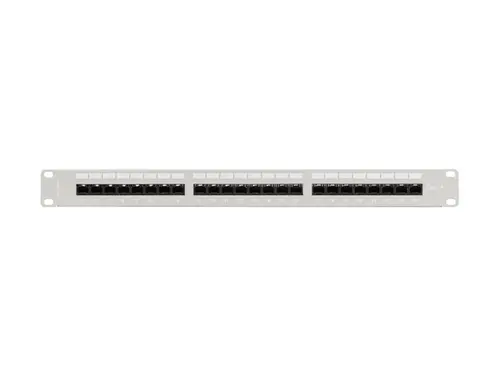 Пач панел, Lanberg patch panel 24 port 1U 19" CAT.6a utp with cable organizer grey - image 4