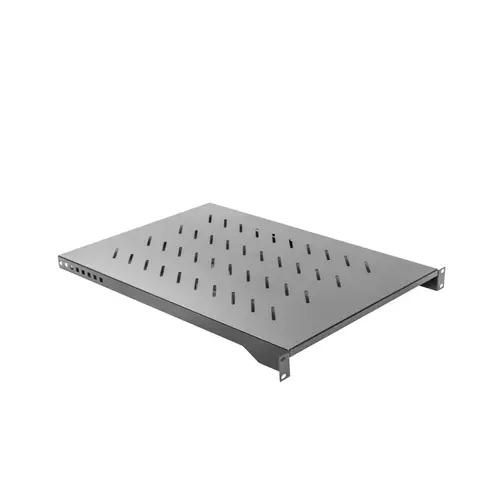 Аксесоар, Lanberg 19" fixed shelf 1U / 483x750mm, max load capacity up to 25 kg, black