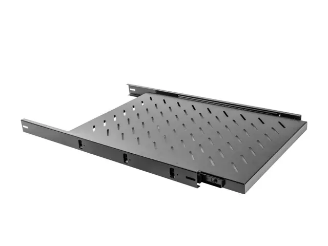 Аксесоар, Lanberg 19" sliding shelf 1U / 465x750mm, max load capacity up to 60kg, black