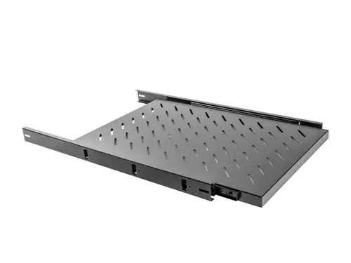 Αξεσουάρ, Lanberg συρόμενο ράφι 19" 1U / 465x750mm, μέγιστο φορτίο έως 60kg, μαύρο - 1