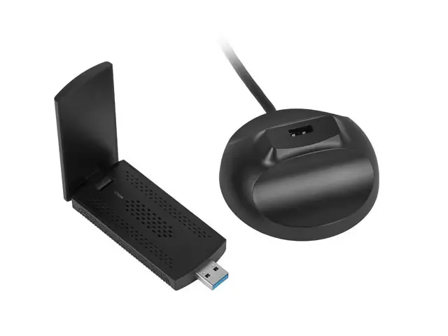 Αντάπτορας, Lanberg USB αντάπτορας ασύρματη κάρτα δικτύου nc-3000-wi ax3000 tri-band 2x εσωτερικές κεραίες - image 3