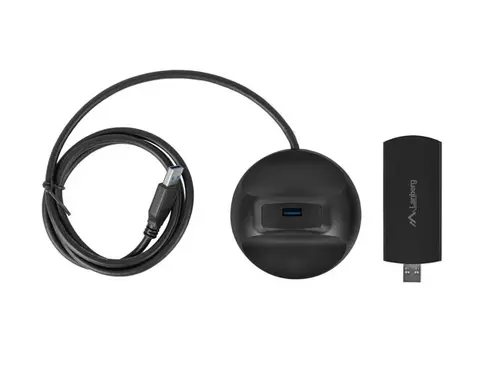 Адаптер, Lanberg USB adapter wireless network card nc-3000-wi ax3000 tri-band 2x internal antennas - image 4