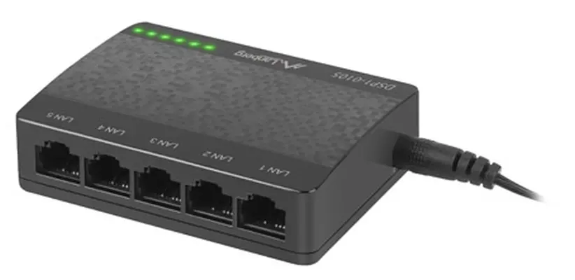 Комутатор, Lanberg switch DSP1-0105 5-port, 100MB/s - image 1