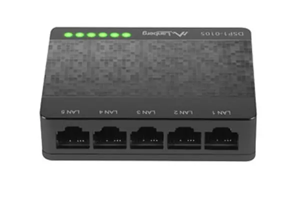 Комутатор, Lanberg switch DSP1-0105 5-port, 100MB/s - image 2