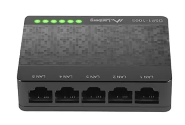 Комутатор, Lanberg switch DSP1-1005 5-port, 1GB/s - image 1
