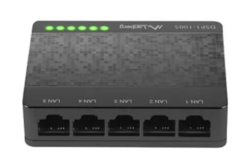 Комутатор, Lanberg switch DSP1-1005 5-port, 1GB/s - image 1