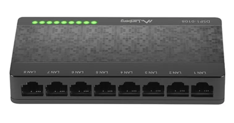 Комутатор, Lanberg switch DSP1-0108 8-port, 100MB/s - image 1