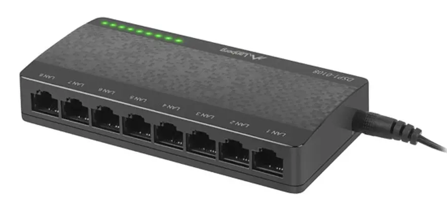 Комутатор, Lanberg switch DSP1-0108 8-port, 100MB/s - image 3