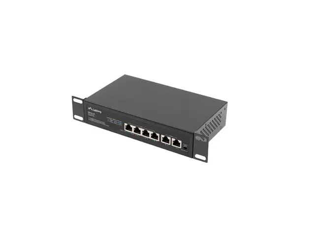 Комутатор, Lanberg switch 4x 100mb poe+/2x 100mb unmanaged rack 10"/19" fast ethernet 60w - image 3