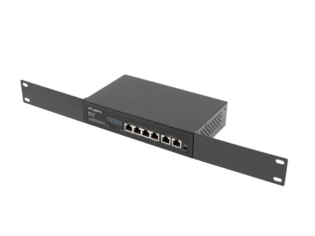 Комутатор, Lanberg switch 4x 100mb poe+/2x 100mb unmanaged rack 10"/19" fast ethernet 60w - image 4