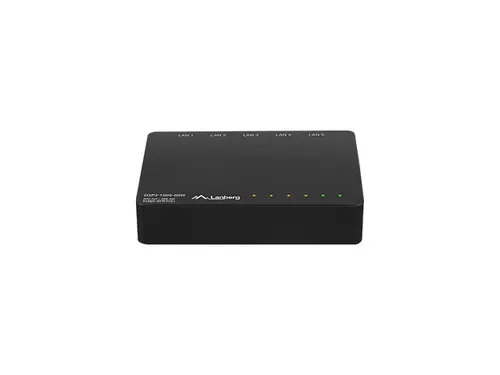 Комутатор, Lanberg switch dsp3-1005-60w 5x 1GB poe+ (4 port poe 30w/port max 60w) unmanaged desktop - image 2
