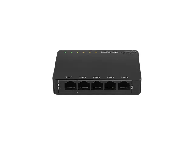 Комутатор, Lanberg switch dsp3-1005-60w 5x 1GB poe+ (4 port poe 30w/port max 60w) unmanaged desktop - image 3