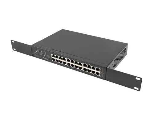 Комутатор, Lanberg switch rsge-24 24x 1GB unmanaged gigabit ethernet rack 19" - image 1