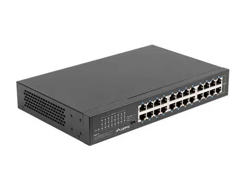 Комутатор, Lanberg switch rsge-24 24x 1GB unmanaged gigabit ethernet rack 19" - image 3