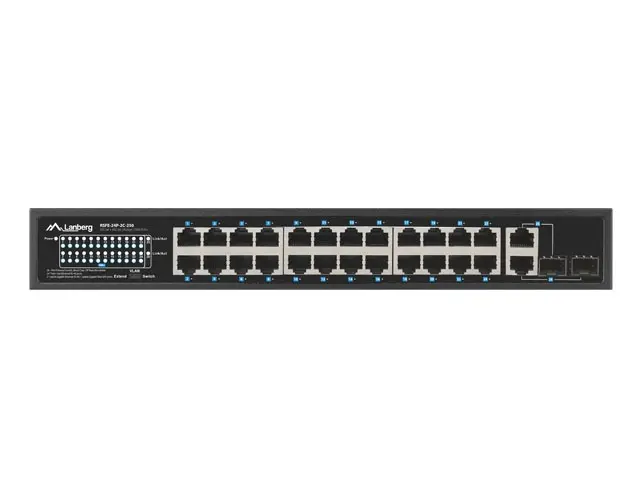 Комутатор, Lanberg Switch 24 x 100MB POE+/2 x Combo Rack 19" Gigabit Ethernet, 250W - image 6