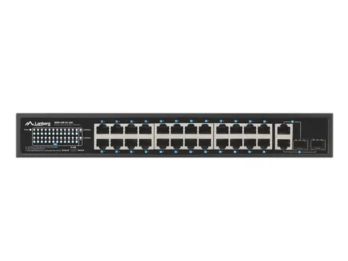 Комутатор, Lanberg Switch 24 x 100MB POE+/2 x Combo Rack 19" Gigabit Ethernet, 250W - image 6