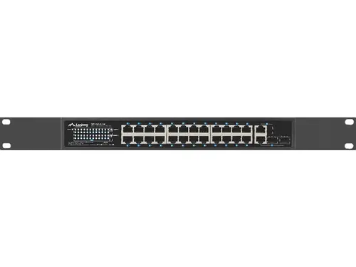 Комутатор, Lanberg switch 24x 100mb poe+/2x combo rack 19" gigabit ethernet 360w v2 - image 6
