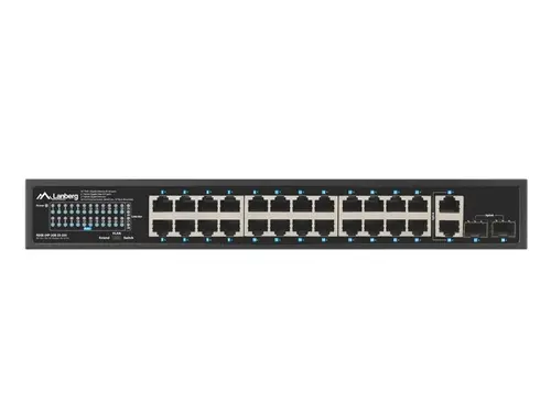Комутатор, Lanberg switch 24x 1GB poe+/2x GB 2x sfp rack 19" gigabit ethernet 250w - image 5
