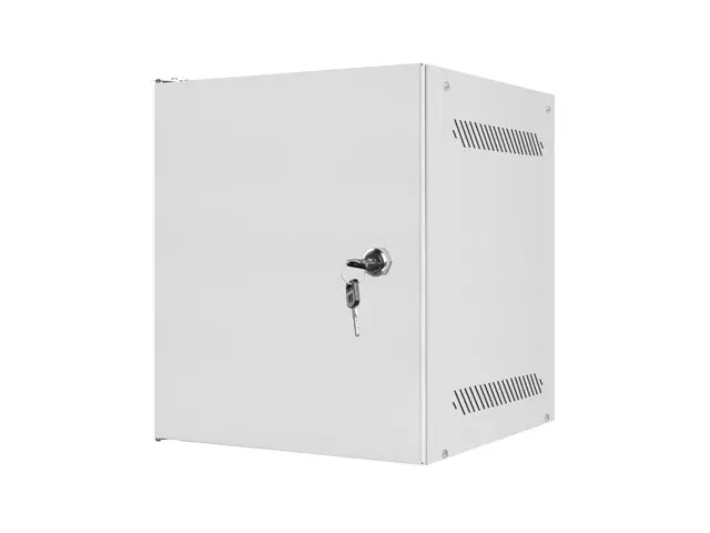 Комуникационен шкаф, Lanberg rack cabinet 10" wall-mount 6U/280x310 for self-assembly with metal door grey (flat pack) - image 3