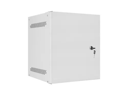 Dulap de comunicații, Lanberg rack cabinet 10" de perete 6U/280x310 pentru auto-asamblare cu ușă metalică gri (flat pack) - 1