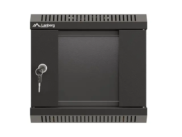 Комуникационен шкаф, Lanberg rack cabinet 10" wall-mount 4U/300x300 (flat pack) with glass door black - image 5