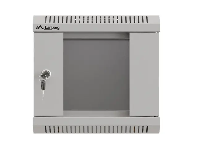 Комуникационен шкаф, Lanberg rack cabinet 10" wall-mount 4U/300x300 (flat pack) with glass door grey - image 12