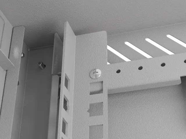 Комуникационен шкаф, Lanberg rack cabinet 10" wall-mount 4U/300x300 (flat pack) with glass door grey - image 6