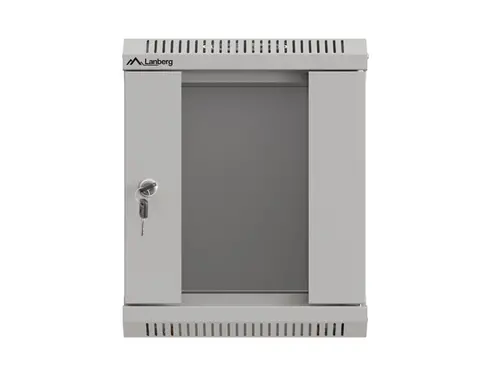 Комуникационен шкаф, Lanberg rack cabinet 10" wall-mount 6U/300x300 (flat pack) with glass door grey - image 12