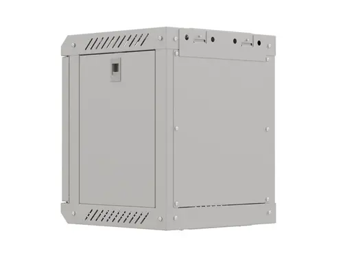 Комуникационен шкаф, Lanberg rack cabinet 10" wall-mount 6U/300x300 (flat pack) with glass door grey - image 3