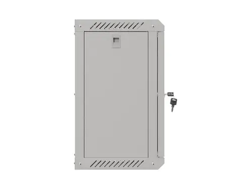 Комуникационен шкаф, Lanberg rack cabinet 10" wall-mount 9U/300x300 (flat pack) with glass door grey - image 1