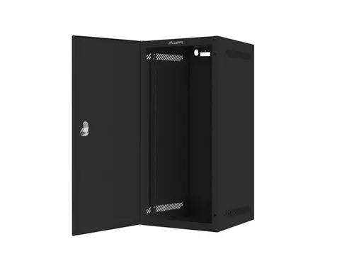 Комуникационен шкаф, Lanberg rack cabinet 10" wall-mount 12U/280x310 for self-assembly with metal door black (flat pack) - image 4
