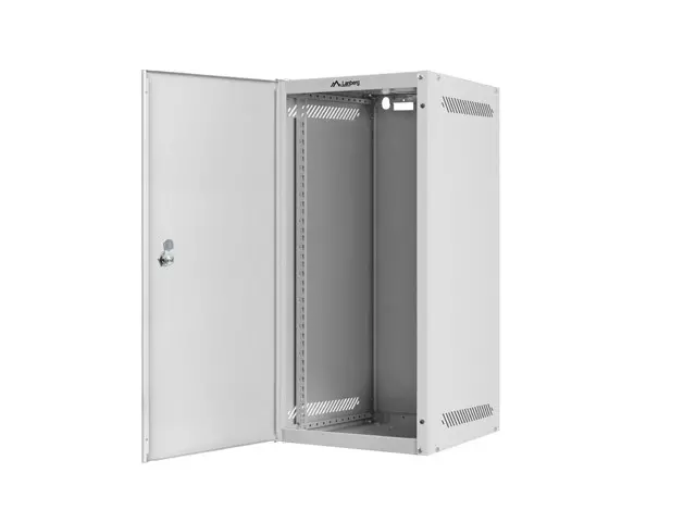 Комуникационен шкаф, Lanberg rack cabinet 10" wall-mount 12U/280x310 for self-assembly with metal door grey (flat pack) - image 5