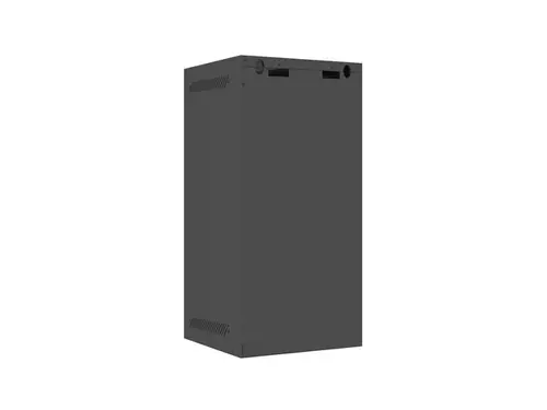 Комуникационен шкаф, Lanberg rack cabinet 10" wall-mount 12U/280x310 (flat pack) with glass door black - image 1