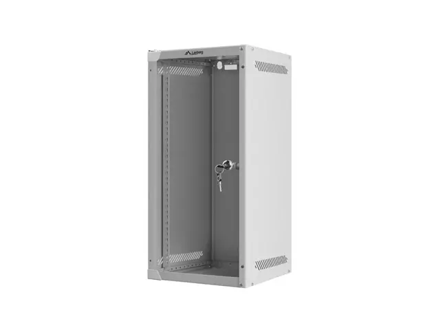 Комуникационен шкаф, Lanberg rack cabinet 10" wall-mount 12U/280x310 for self-assembly with glass door grey (flat pack) - image 2
