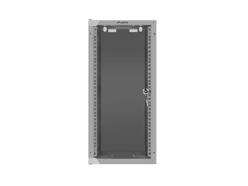 Dulap de comunicații, Lanberg rack 10" montaj pe perete 12U/280x310 pentru autoasamblare cu ușă de sticlă, gri (flat pack) - 4