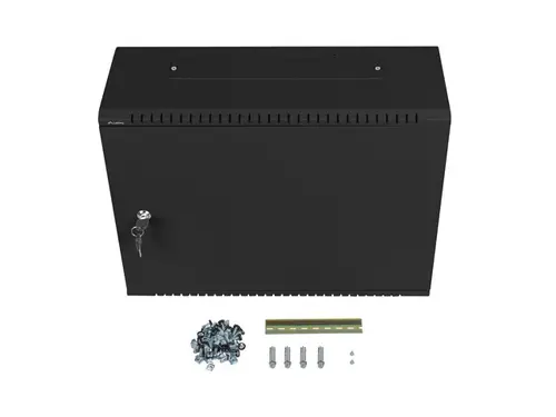 Комуникационен шкаф, Lanberg rack cabinet 19" wall-mount 4U+3u/540x200 low-profile black (assembled) - image 14